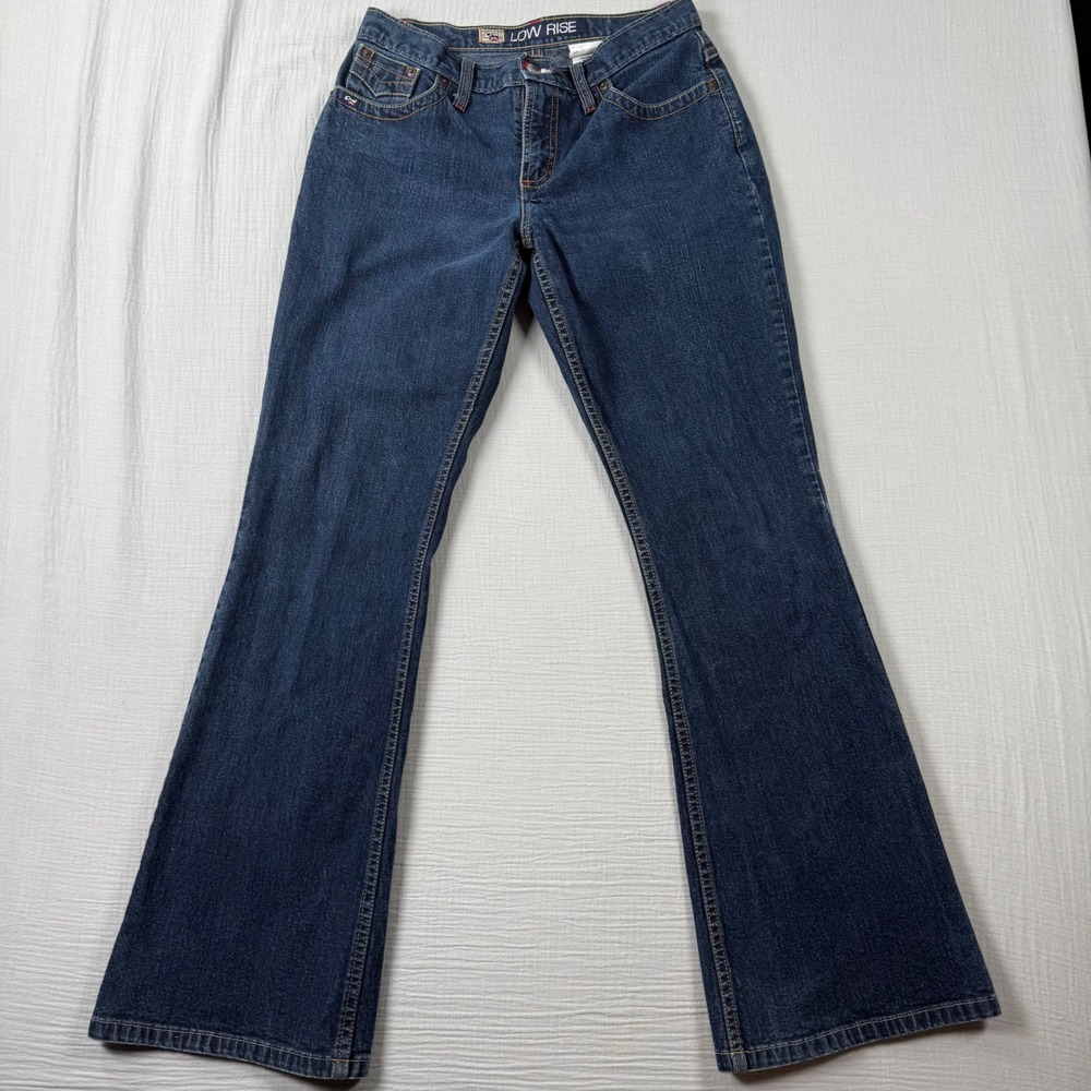 Vtg Cruel Girl Womens Bootcut Jeans Low Rise Dark Wash Denim Size 7R Made in USA - Picture 2 of 7